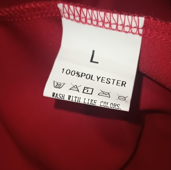 Elegant Red Double-Breasted Women's Blazer #5 - Picture 5 of 5